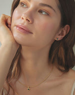 Aretes Cristal Azúl Profundo