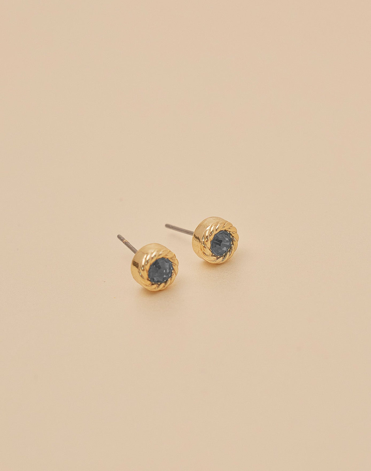 Aretes Cristal Azúl Profundo