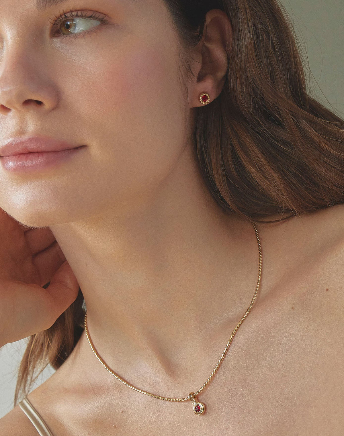 Aretes Cristal Cherry