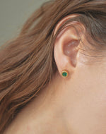 Aretes Cristal Verde Selva