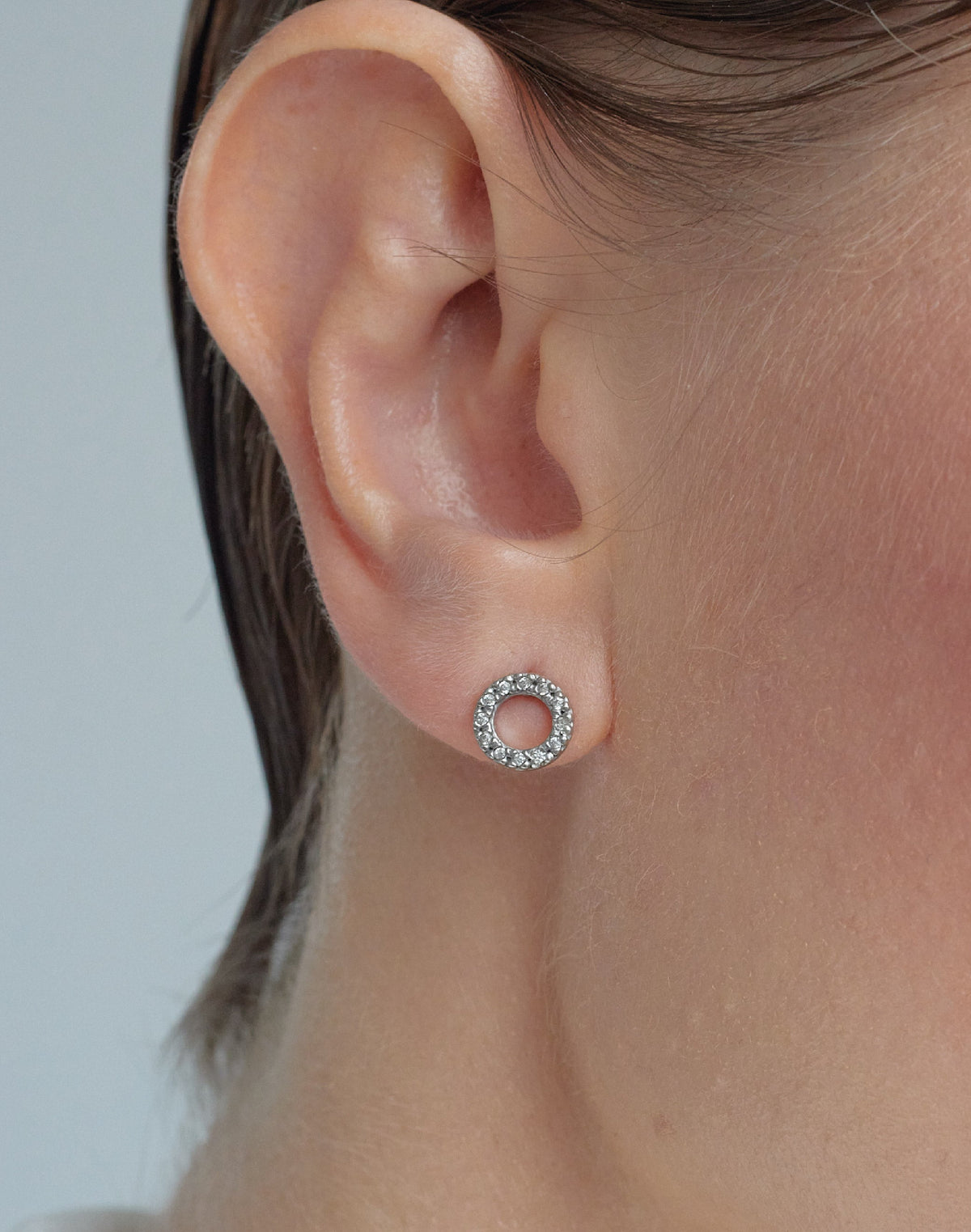 Aretes en Plata 925 Aro Clear