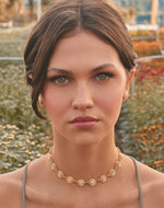 Choker + Aretes Crisantemo