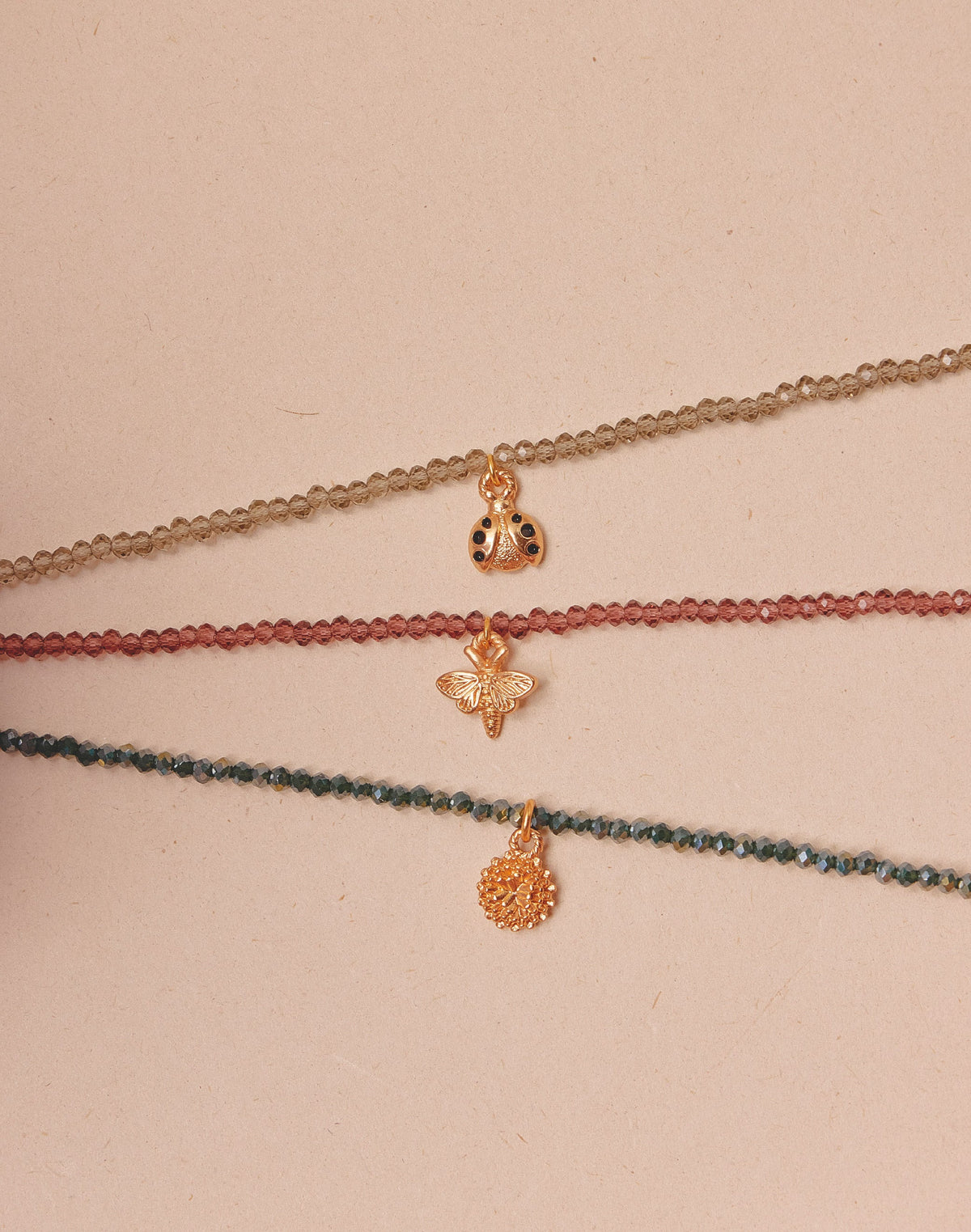 Set de 3 Pulseras Insectos