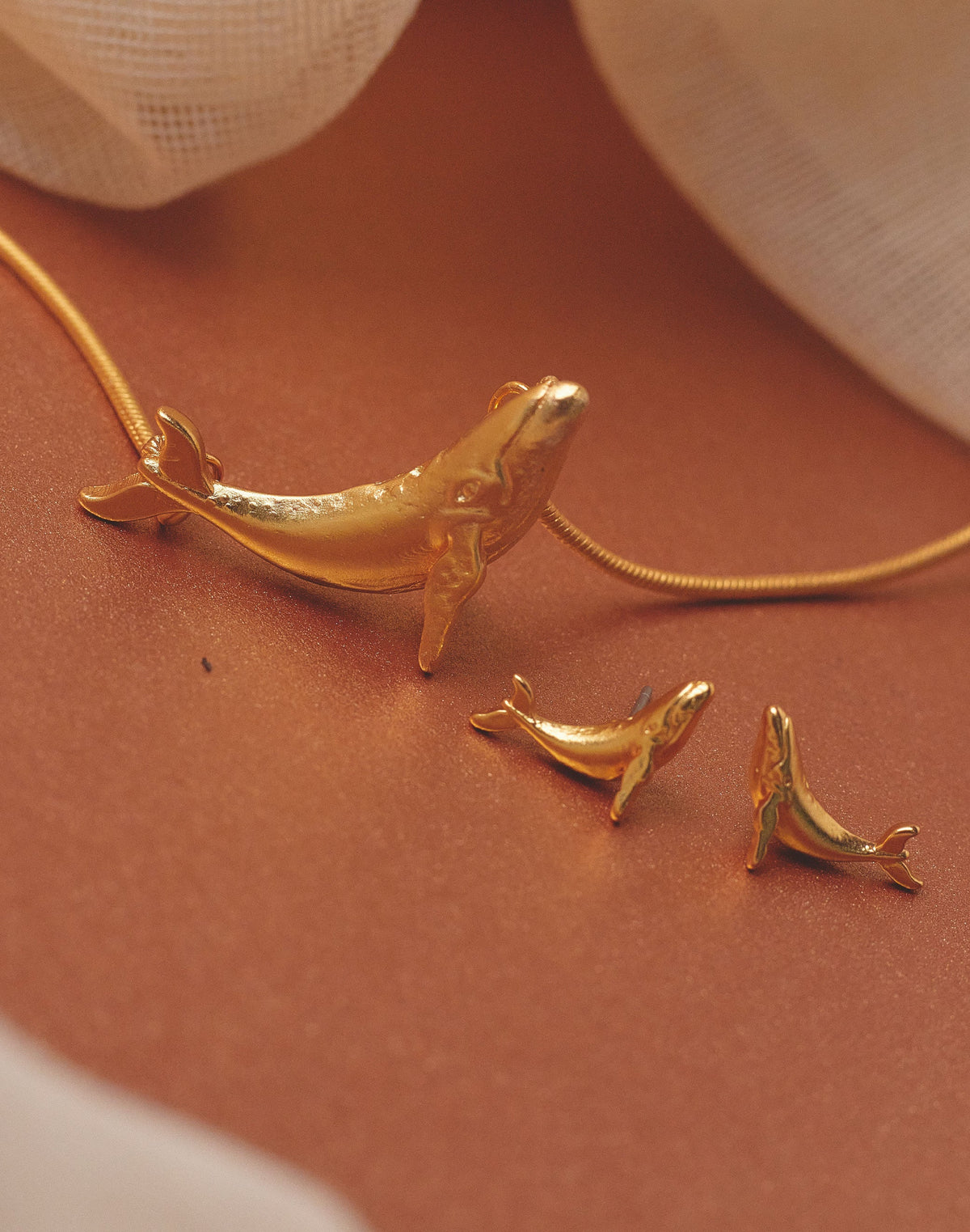 Set de Collar + Aretes Ballena